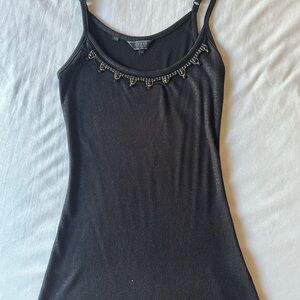 Guess Black Embellished Fitted Camisole